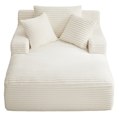 Sofás POP UP! Sofá chaise longue CHAYSE embalado a vácuo - Branco gelo