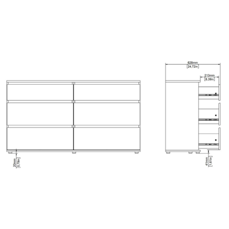 Cómoda NEW MATRIX II com 6 gavetas - Storage furniture
