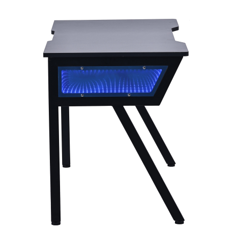 Secretária gamer FLASH com LED - preto