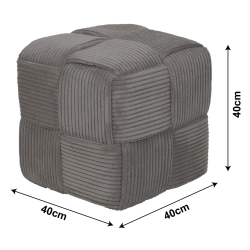 362374 - Puff CUBE - Cinzento Chumbo 362374 - Puff CUBE - Cinzento Chumbo