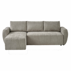 Sofá chaise longue reversível MOLITA com cama e baú -Bege acinzentado Sofá chaise longue reversível MOLITA com cama e baú -Bege acinzentado