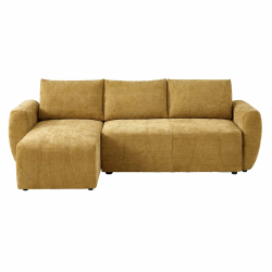 Sofá chaise longue reversível MOLITA com cama e baú - Laranja