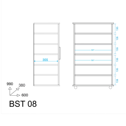 Sapateira 2 Portas e 5 Prateleiras RYAN - Shoe storage Sapateira 2 Portas e 5 Prateleiras RYAN - Shoe storage