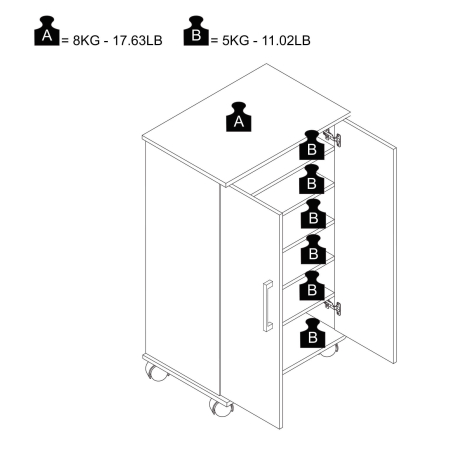 Sapateira 2 Portas e 5 Prateleiras RYAN - Shoe storage Sapateira 2 Portas e 5 Prateleiras RYAN - Shoe storage