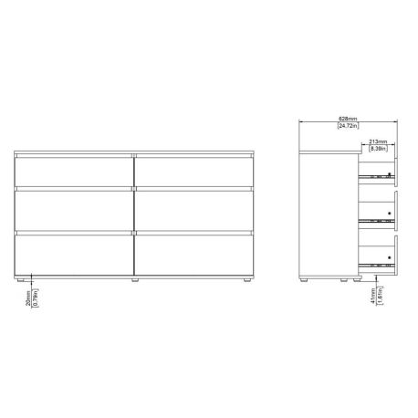 Cómoda NEW MATRIX II com 6 gavetas - Storage furniture Cómoda NEW MATRIX II com 6 gavetas - Storage furniture
