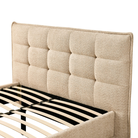 362400 - Cama de casal PEACH - Bege Areia - 140x190cm