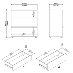 Cómoda NEW MATRIX 3 gavetas - Storage furniture Cómoda NEW MATRIX 3 gavetas - Storage furniture