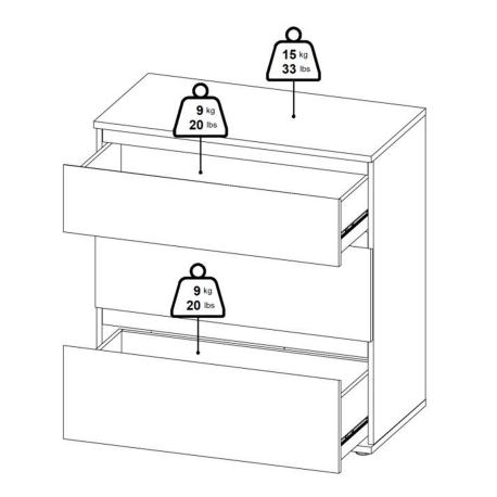 Cómoda NEW MATRIX 3 gavetas - Storage furniture Cómoda NEW MATRIX 3 gavetas - Storage furniture