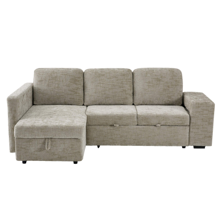 Sofá chaise Longue STACY II cama, baú e poufs - Sofas with Chaise Longue