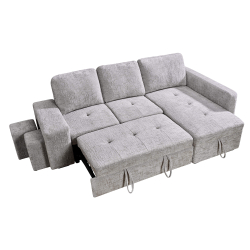 Sofá chaise Longue STACY II cama, baú e poufs - Sofas with Chaise Longue