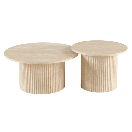 362316 - Mesa de centro CORA (60cm) - Bege Claro 362316 - Mesa de centro CORA (60cm) - Bege Claro