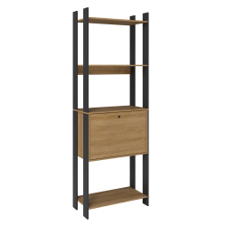 362541 - Estante MANDY com 1 porta - Carvalho Mel e Preto