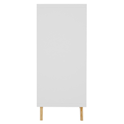 Estante GRACIE com 4 compartimentos - Branco Mate e Pinho