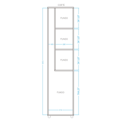 362543 - Armário multiusos RILEY com 1 porta - Branco Mate