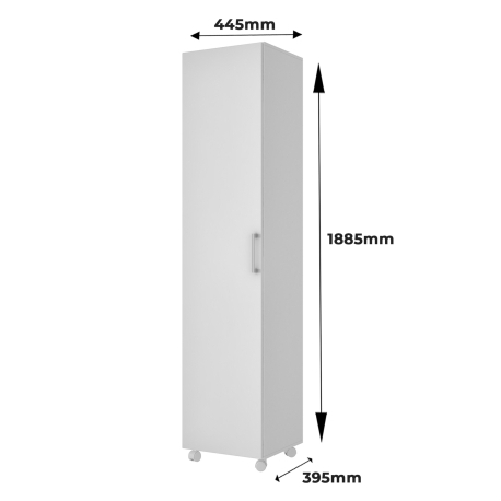 362543 - Armário multiusos RILEY com 1 porta - Branco Mate