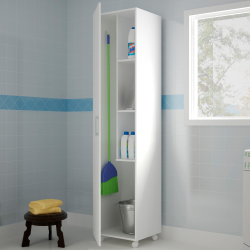 362543 - Armário multiusos RILEY com 1 porta - Branco Mate