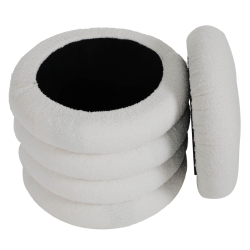 362377 - Puff SNOW com arrumação - Branco gelo 362377 - Puff SNOW com arrumação - Branco gelo