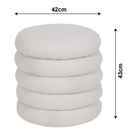 362377 - Puff SNOW com arrumação - Branco gelo 362377 - Puff SNOW com arrumação - Branco gelo