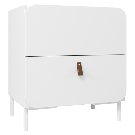 362522 - Mesa de cabeceira TORY com 2 gavetas - Branco Mate 362522 - Mesa de cabeceira TORY com 2 gavetas - Branco Mate