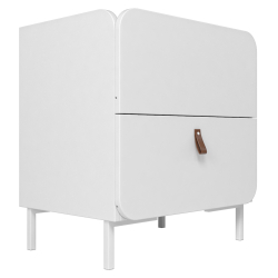 362522 - Mesa de cabeceira TORY com 2 gavetas - Branco Mate 362522 - Mesa de cabeceira TORY com 2 gavetas - Branco Mate