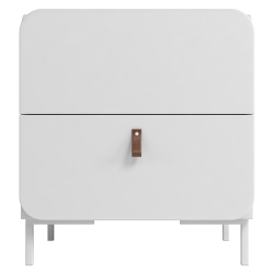 362522 - Mesa de cabeceira TORY com 2 gavetas - Branco Mate 362522 - Mesa de cabeceira TORY com 2 gavetas - Branco Mate