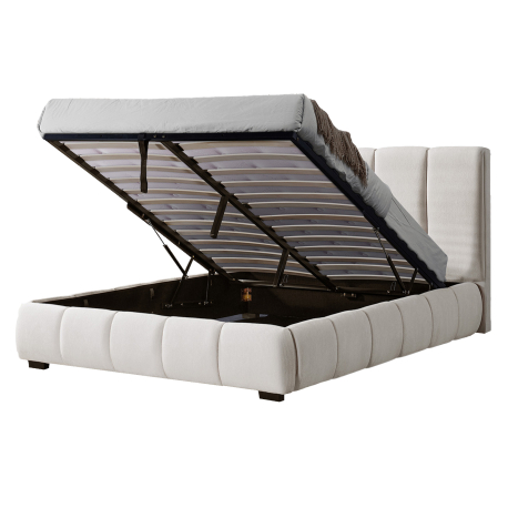 Cama de casal elevatória ALBERTINI - Marfim Cama de casal elevatória ALBERTINI - Marfim