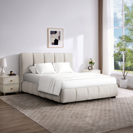 Cama de casal elevatória ALBERTINI - Marfim Cama de casal elevatória ALBERTINI - Marfim
