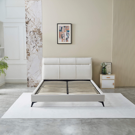 Pack cama de casal DAVIS + Colchão ETERNO - Marfim Pack cama de casal DAVIS + Colchão ETERNO - Marfim