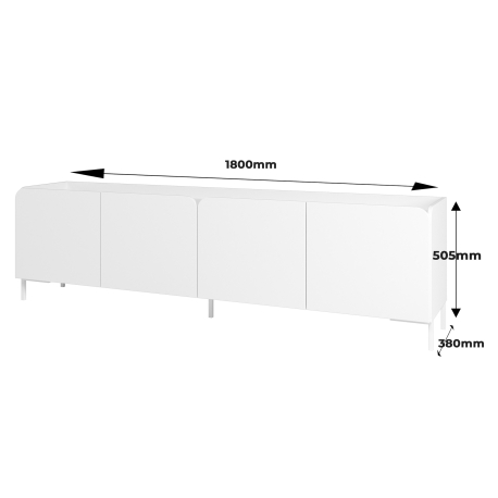 Móvel TV TORY com 4 portas - Branco Mate Móvel TV TORY com 4 portas - Branco Mate