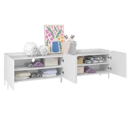Móvel TV TORY com 4 portas - Branco Mate Móvel TV TORY com 4 portas - Branco Mate