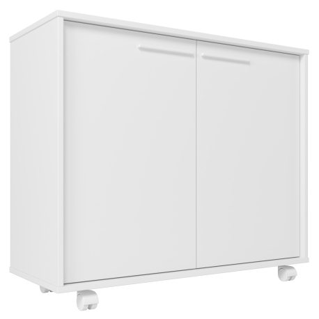 Móvel auxiliar JIMMY com 2 portas - Branco Mate
