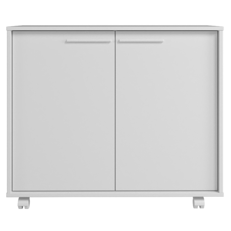 Móvel auxiliar JIMMY com 2 portas - Branco Mate