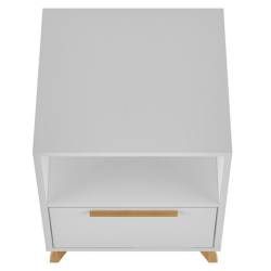 Mesa de cabeceira GRACIE - Branco e pinho Mesa de cabeceira GRACIE - Branco e pinho