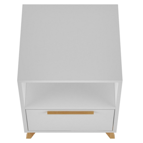 Mesa de cabeceira GRACIE - Branco e pinho Mesa de cabeceira GRACIE - Branco e pinho