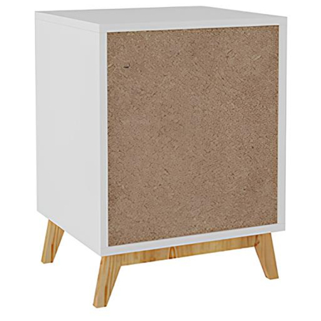 Mesa de cabeceira GRACIE - Branco e pinho Mesa de cabeceira GRACIE - Branco e pinho