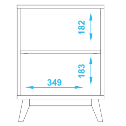 Mesa de cabeceira GRACIE - Branco e pinho Mesa de cabeceira GRACIE - Branco e pinho