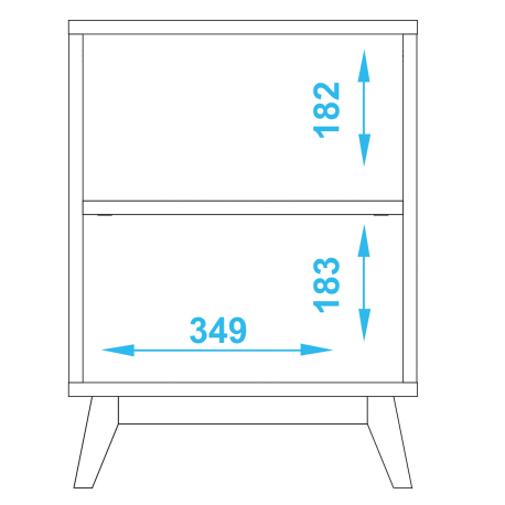 Mesa de cabeceira GRACIE - Branco e pinho Mesa de cabeceira GRACIE - Branco e pinho