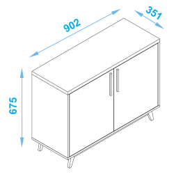 Armário GRACIE com 2 portas - branco mate Armário GRACIE com 2 portas - branco mate
