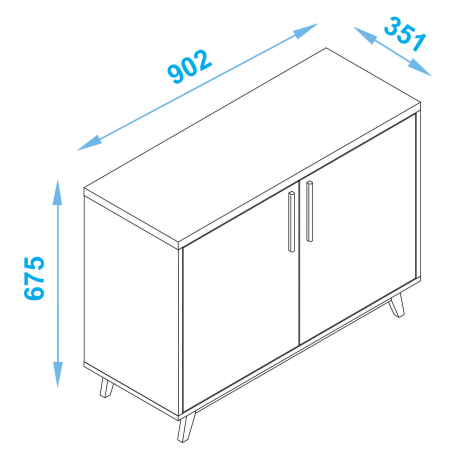 Armário GRACIE com 2 portas - branco mate Armário GRACIE com 2 portas - branco mate