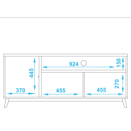 Móvel TV GRACIE - Branco e pinho Móvel TV GRACIE - Branco e pinho