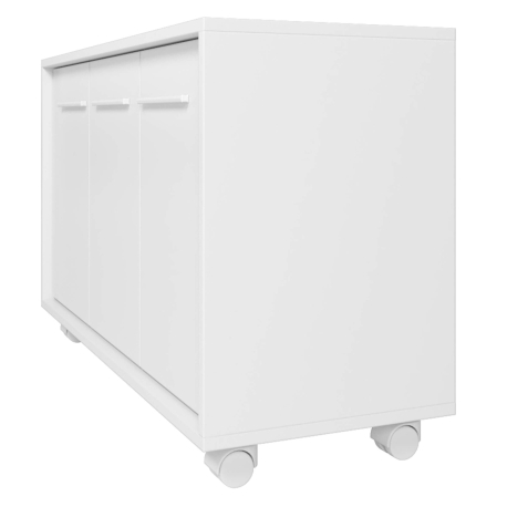 Móvel auxiliar JIMMY com 3 portas - Branco mate