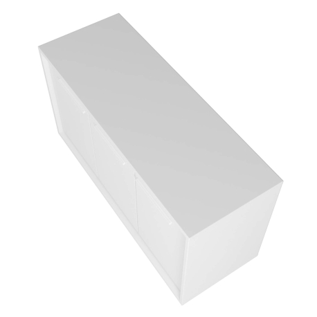 Móvel auxiliar JIMMY com 3 portas - Branco mate