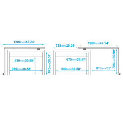 Secretária giratória ANDY - Branco mate Secretária giratória ANDY - Branco mate