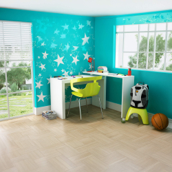 Secretária giratória ANDY - Branco mate Secretária giratória ANDY - Branco mate