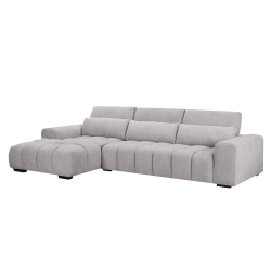 Sofá chaise longue BRISBANE - Cinzento Claro [OTE-SEA-451-Light Grey]