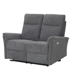 Sofá 2 lugares NORMANDY relax elétrico - Cinzento escuro Sofá 2 lugares NORMANDY relax elétrico - Cinzento escuro