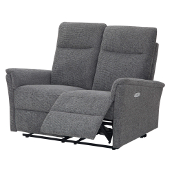 Sofá 2 lugares NORMANDY relax elétrico - Cinzento escuro Sofá 2 lugares NORMANDY relax elétrico - Cinzento escuro