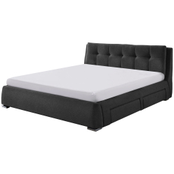 Cama de casal ANTÓNIO com 4 gavetas - Branco