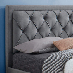 Cama de casal BIA com 4 gavetas - Bege champanhe Cama de casal BIA com 4 gavetas - Bege champanhe