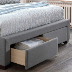 Cama de casal BIA com 4 gavetas - Bege champanhe Cama de casal BIA com 4 gavetas - Bege champanhe